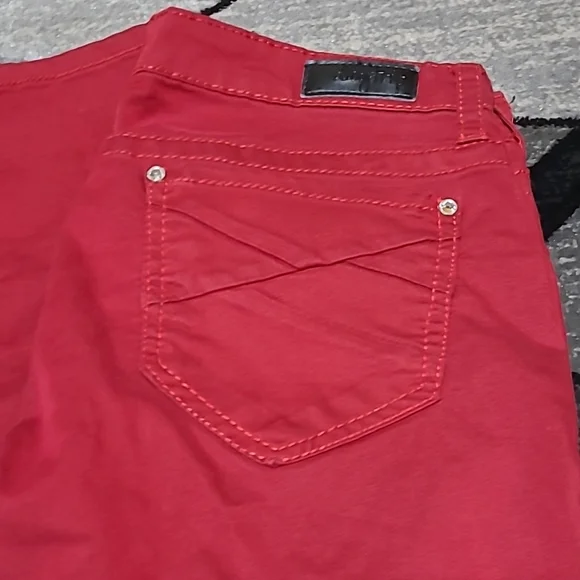 DAYTRIP ARIES RED RHINESTONES SKINNY JEAN - Picture 2 of 15